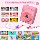 Gofunly Kids Camera Instant Print 2.0-Inch 32GB 5 Roll Paper 3-12 view 4