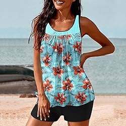 Tankini Swimsuits for Women Tummy Control Blouson
