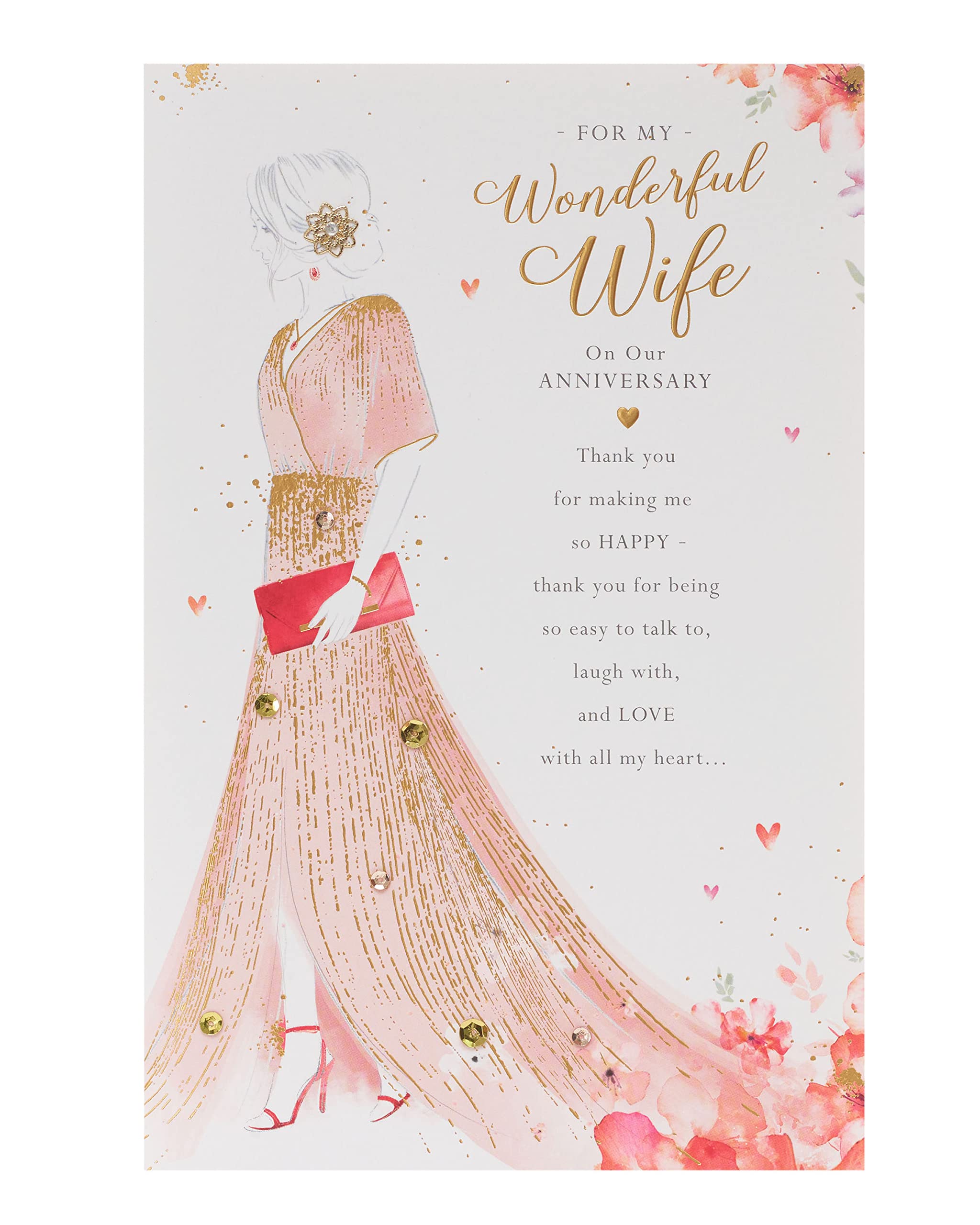 UK Greetings Anniversary Card for Wife - Luxury Design — image 1