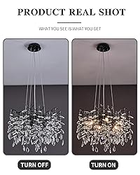 Modern Tree Branch Crystal Chandelier Luxury Black