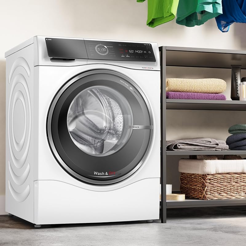 Bosch Lavadora-Secadora, 10,5/6 kg, Serie 8, Dosificación Automática, Silenciosa, Home Connect, AutoDry, Blanco, WNC254A0ES