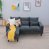 Panana Grey Fabric Corner Sofa 3 Seater with Ottoman L Shape Living Room Suite view 7
