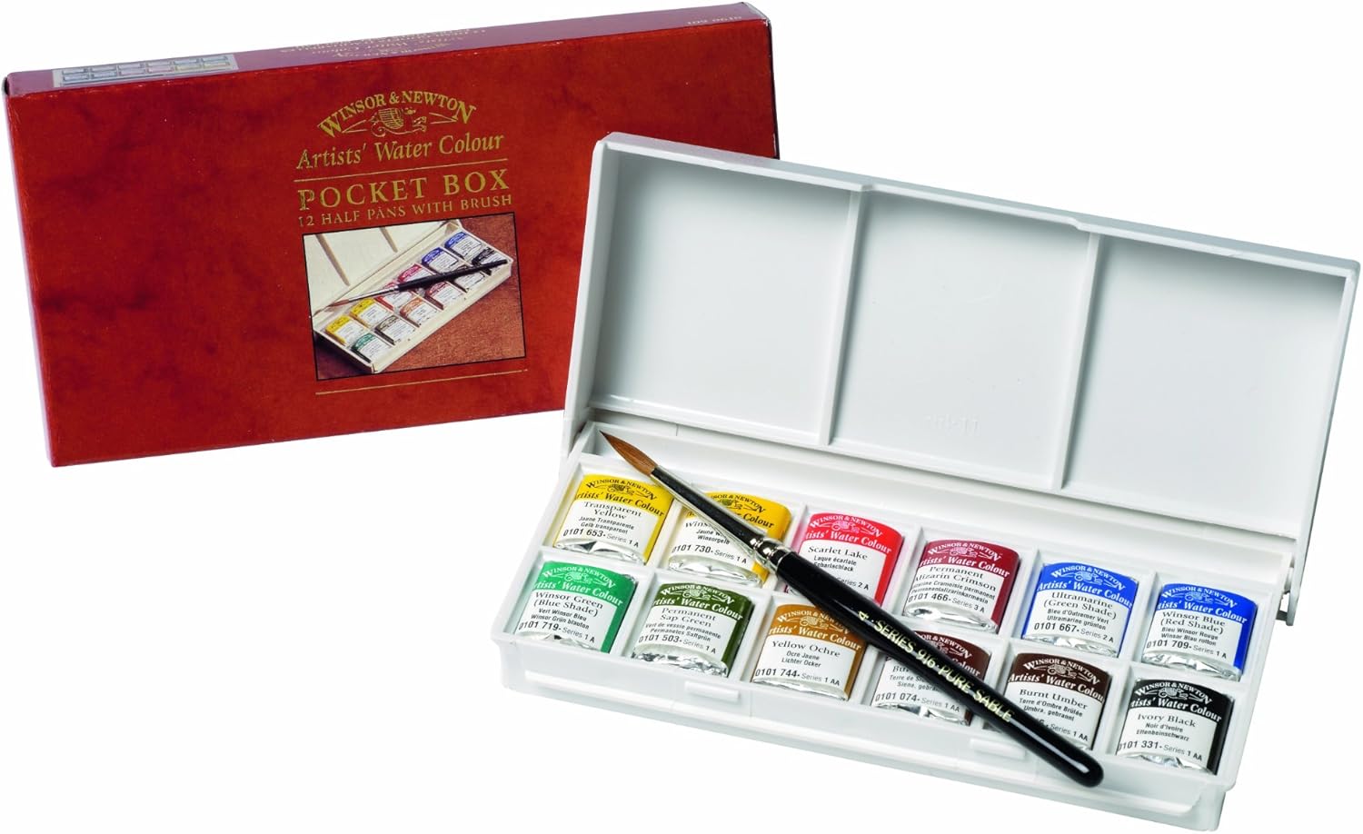 Winsor & Newton Artists' Water Colour Half Pan Pocket Box Drawing Set Amazon.co.uk Office Products