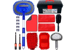 LIANXIN Car Wash Kit - Car Cleaning Kit Car Wash Cleaning Tools Kit with Car Wash Brush with Long Handle,Car Wash Mop,Microfiber Towels Car Detailing Kit
