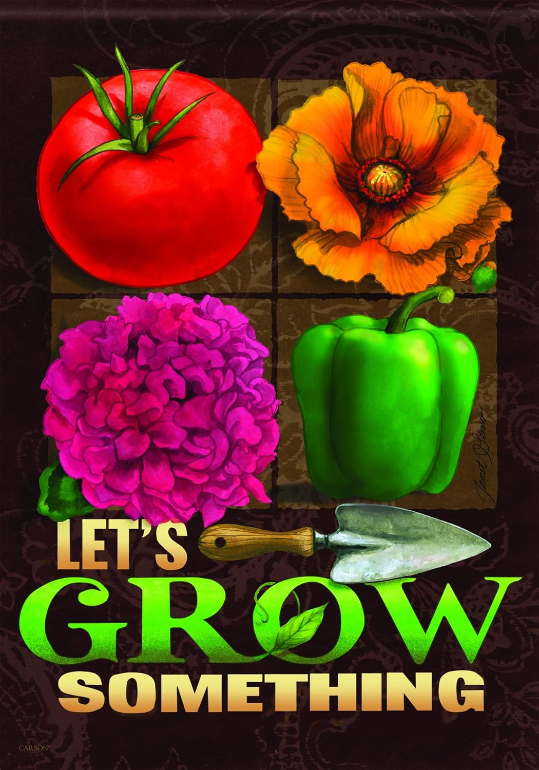 Carson Home Accents FlagTrends Classic Large Flag, Let's Grow Something