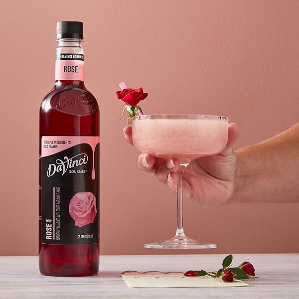 DAVINCI GOURMET ROSE SYRUP, 25.4 FLUID OUNCES (PACK OF 1)