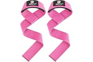 NEALFIT Lifting Straps for Weightlifting, Wrist Straps for Weightlifting, Deadlifts, Bodybuilding, Strength Training, Weight Lifting Straps for Men&Women