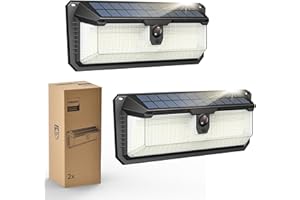 Philips Solar Lights Motion Sensor Outdoor, 258 LEDs Solar Powered Security Lights, 3 Lighting Modes, Waterproof Wall Light for Outside Yard Fence Garden Garage