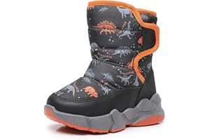 Ahannie Kids Toddler Snow Boots Boys Girls Winter Boots Insulated Warm Outdoor Shoes(Toddler/Little Kid)