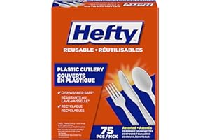 Hefty Reusable Assorted Plastic Cutlery 75ct