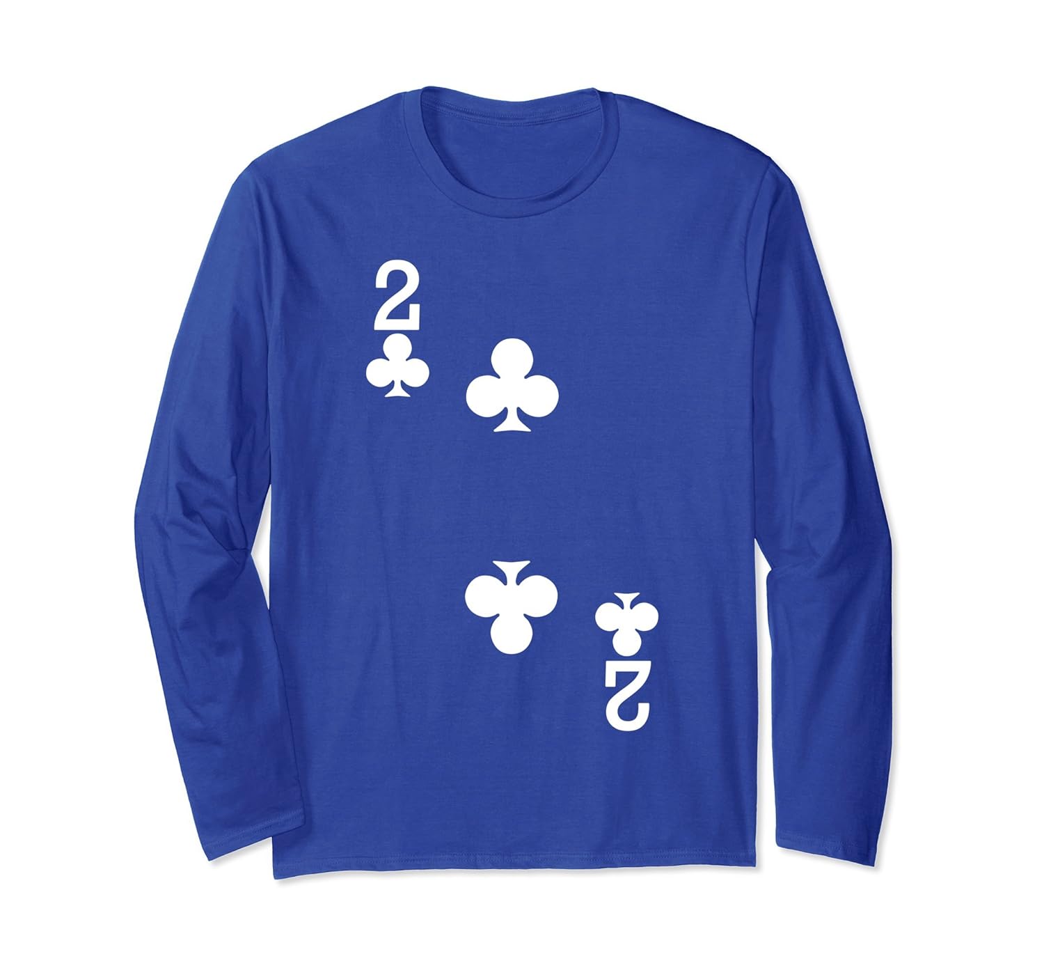 2 of Clubs - Playing Card Halloween Shirt Long Sleeve (Dark)-ANZ