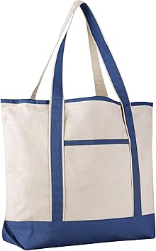 extra large canvas tote bags with zipper