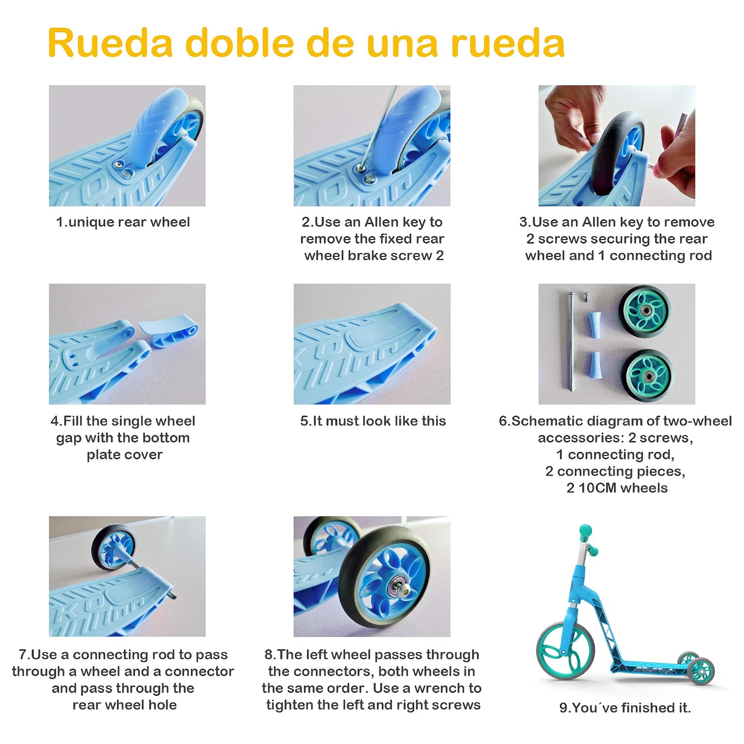 Ruota Mag Posteriore Rosa 12 Pollici Con Pneumatico Bianco Pieno Per Monopattino E Go Kart