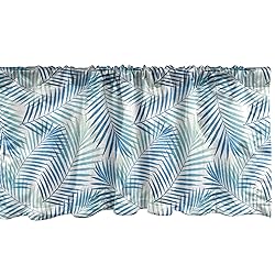 Ambesonne Jungle Window Valance, Miami Forest Palm