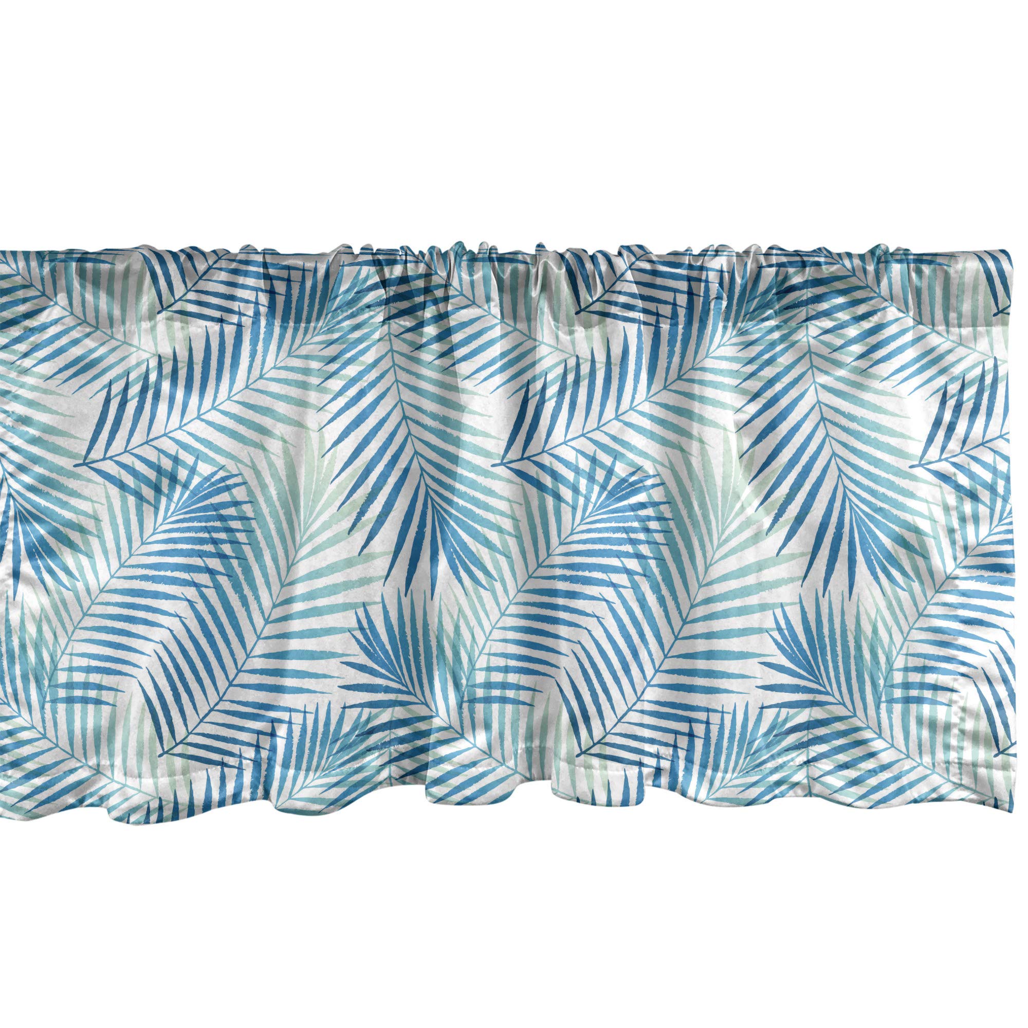 Ambesonne Jungle Window Valance, Miami Forest Palm