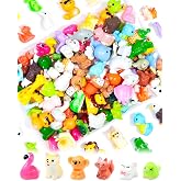 FIVEIZERO 56 Styles Mini Resin Animal Figurines Bulk, Unique Assorted Tiny Little Animals to Hide, Small Figures for Micro Fairy Garden, Party Favors, Dollhouse Crafts Decor