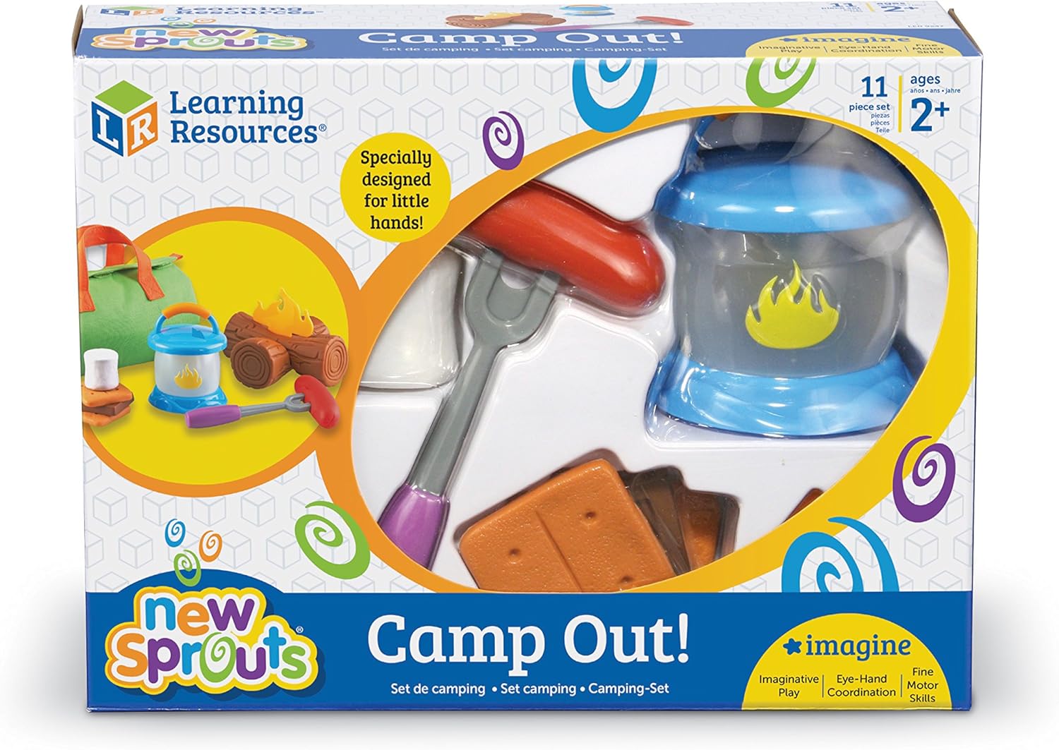 Learning Resources New Sprouts Camp Out!, Imaginative Play, Camping Toy, Outdoor Toys, 11 Pieces, Ages 2+: Toys & Games