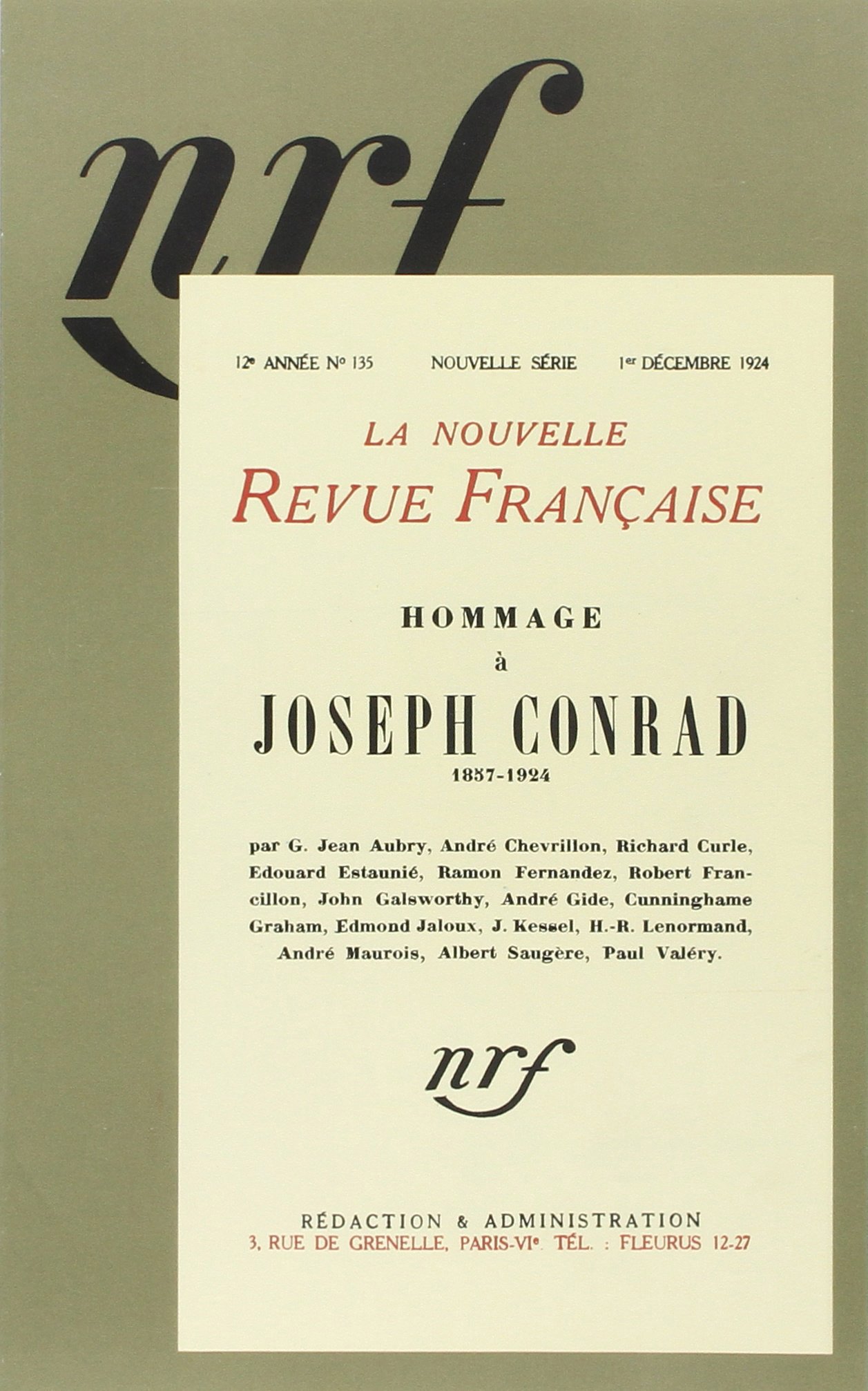 Hommage A Joseph Conrad 1857 1924 French Edition - 