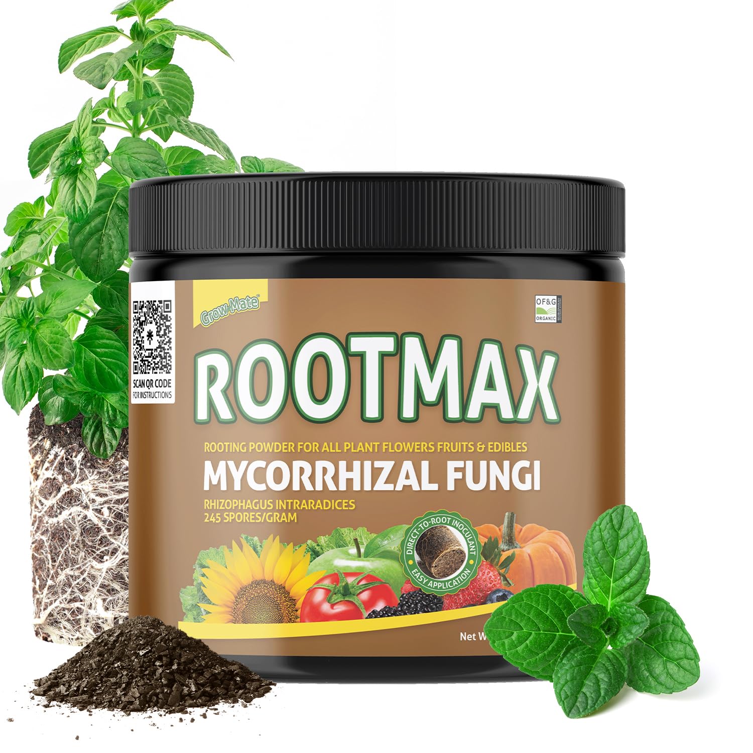 RootMax - Mycorrhizal Fungi (200 g/7 oz) | Rooting Powder for all Plants, Trees, Flowers & Edibles | Direct to Root Inoculant | Treats 40+ Plants