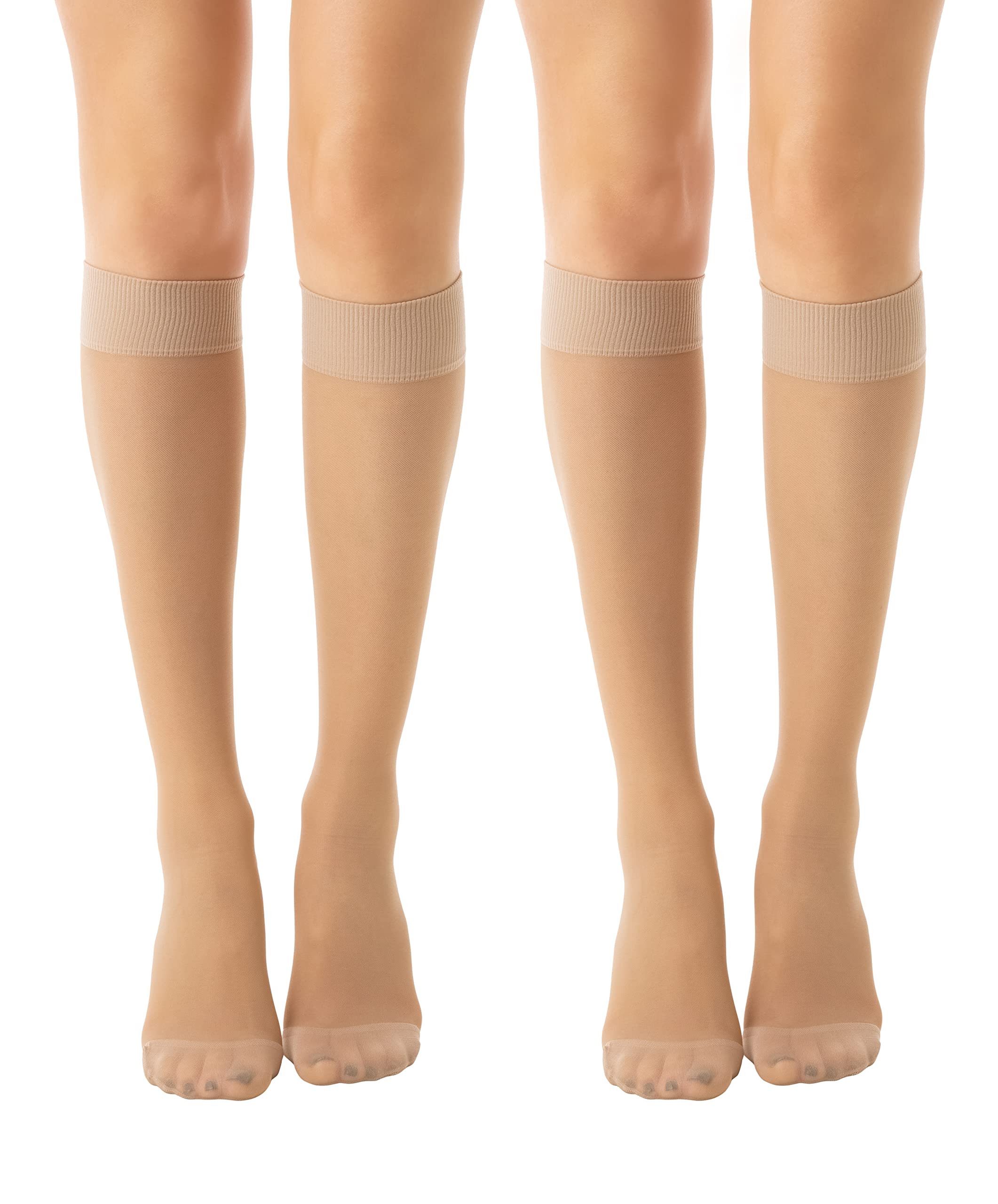 Relaxsan Basic 850 (2 Pairs - Skin 1/S) Compression Socks for Women, Knee High Socks 18-22 mmHg — image 1