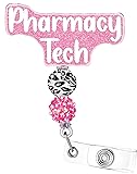 Plifal Pharmacy Tech Badge Reel Holder Retractable