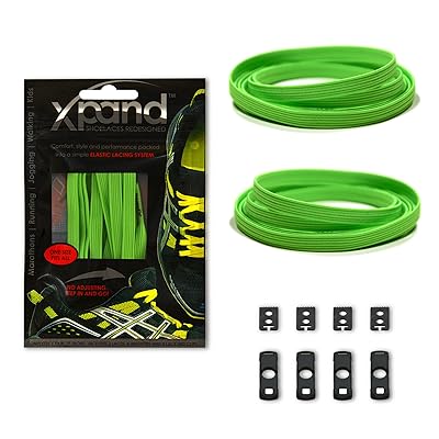 Xpand No Tie Shoelaces System with Elastic Laces - One Size Fits All Adult and Kids Shoes