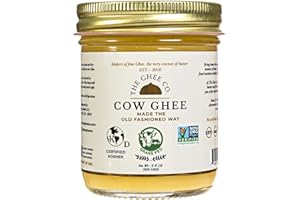 THE GHEE CO. The Ghee Co, Grass fed Ghee, 8 oz, Non GMO,Kosher and Halal, Paleo & Keto friendly, Lactose & Casein Free, Made homestyle, Glass jar