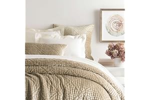 Pine Cone Hill Parisienne Velvet Topaz Quilt, King Size, Brown Solid Pattern