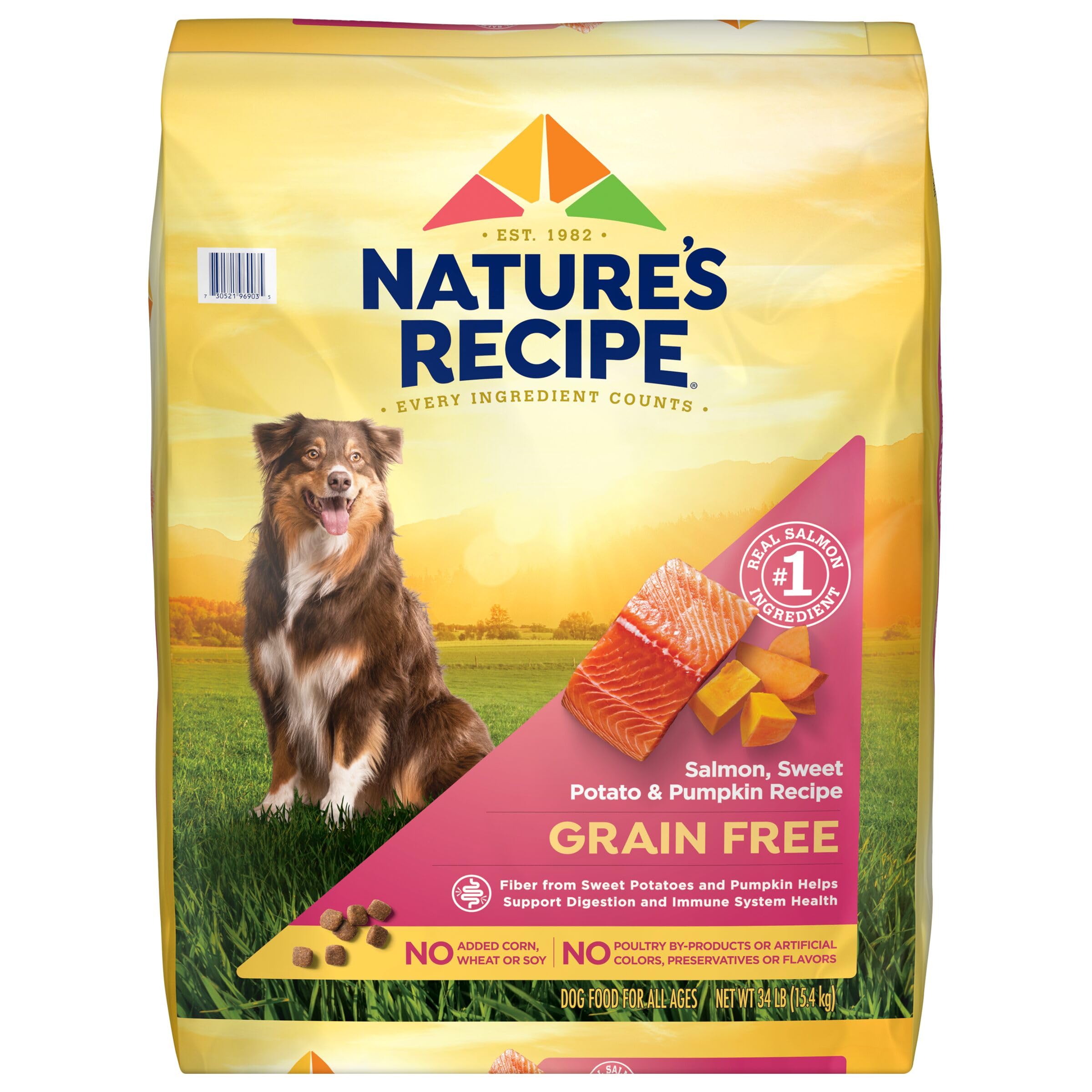 Photo 1 of ***FACTORY SEALED***Nature's Recipe Grain Free Dry Dog Food, Salmon, Sweet Potato & Pumpkin Recipe, 34 lb. Bag