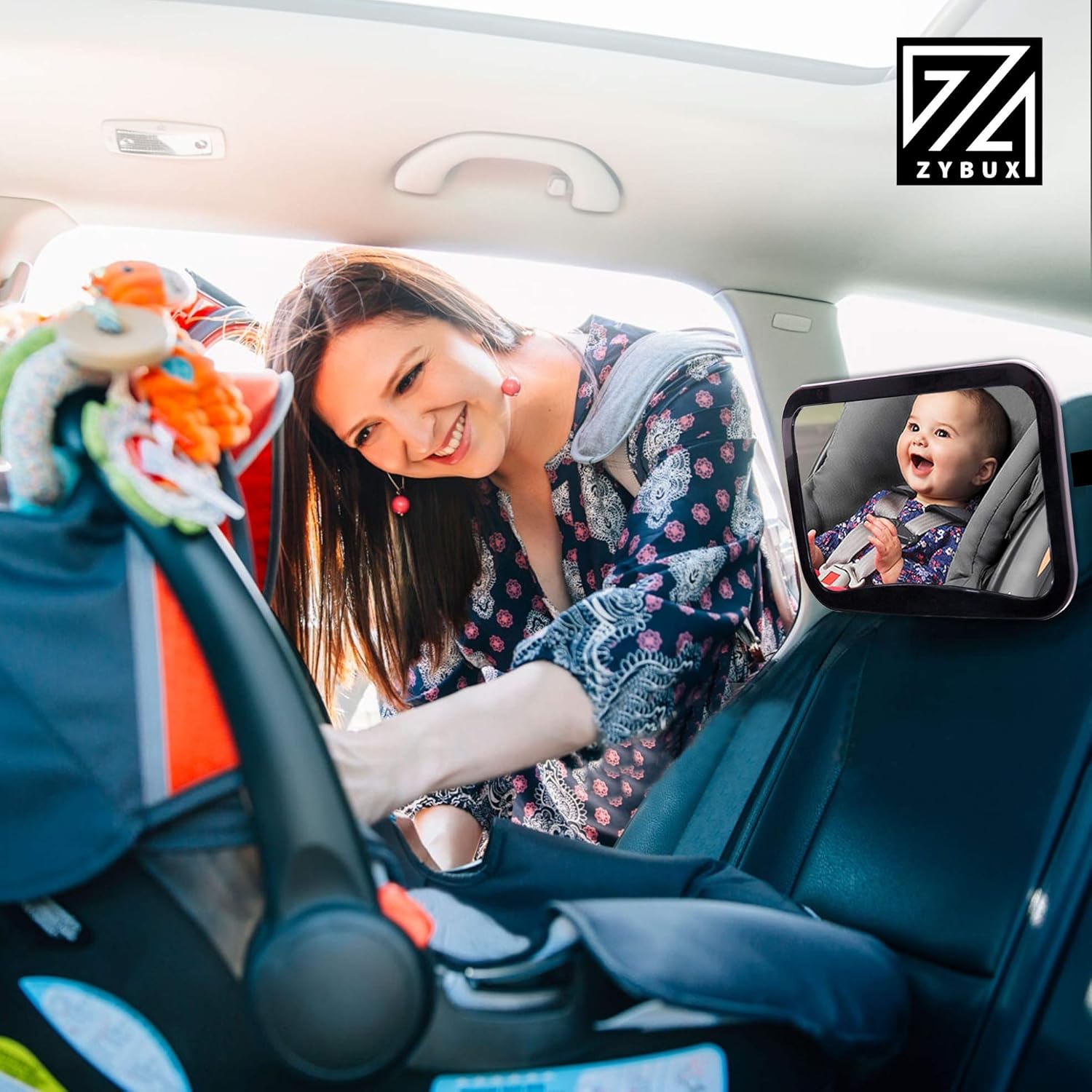 ZYBUX Back Seat Baby Mirror Peace of Mind to Keep an Eye on Baby in a