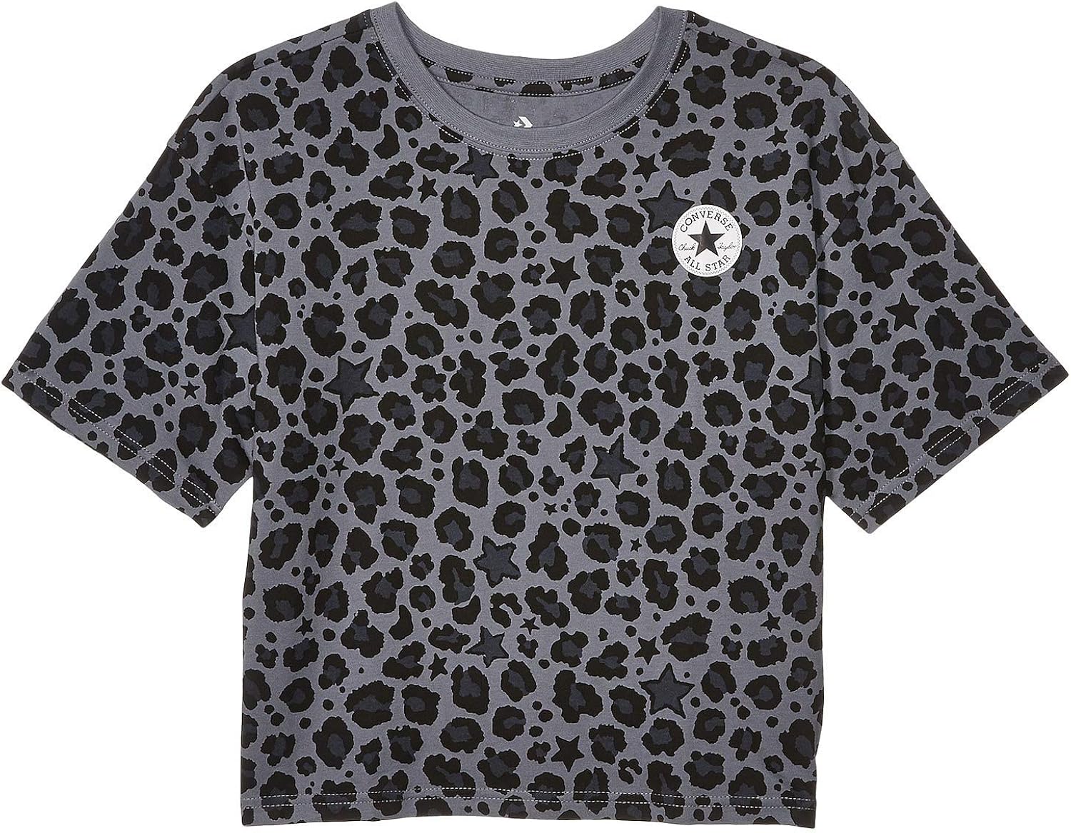 girls leopard print converse