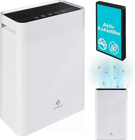 Kesser Luftreiniger Mit Timer Hepa Kombifilter 5 In 1 System Cadr 218m Entfernt 99 97 Filterleistung Viren Und Aerosole Aktivkohlefilter Und Kaltekatalysator Fur Allergiker Raucher 40m Amazon De Baumarkt