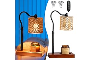Noyskamo Candle Warmer Lamp,Adjustable Height Candle Warmer Lamp with Timer,Home Decor,House Warming Gifts New Home,Wax Melt Warmer with 2 Bulbs