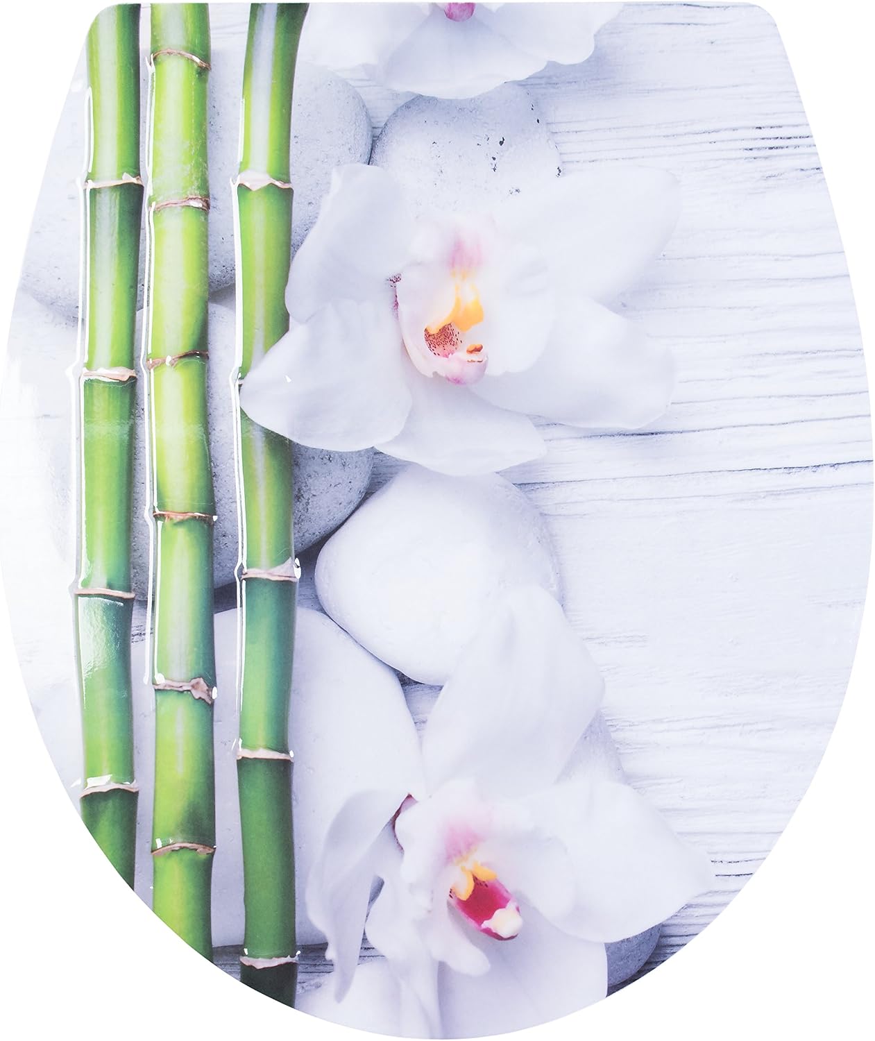 Cornat KSDSC255 Bamboo Toilet Seat Cover, Motiv