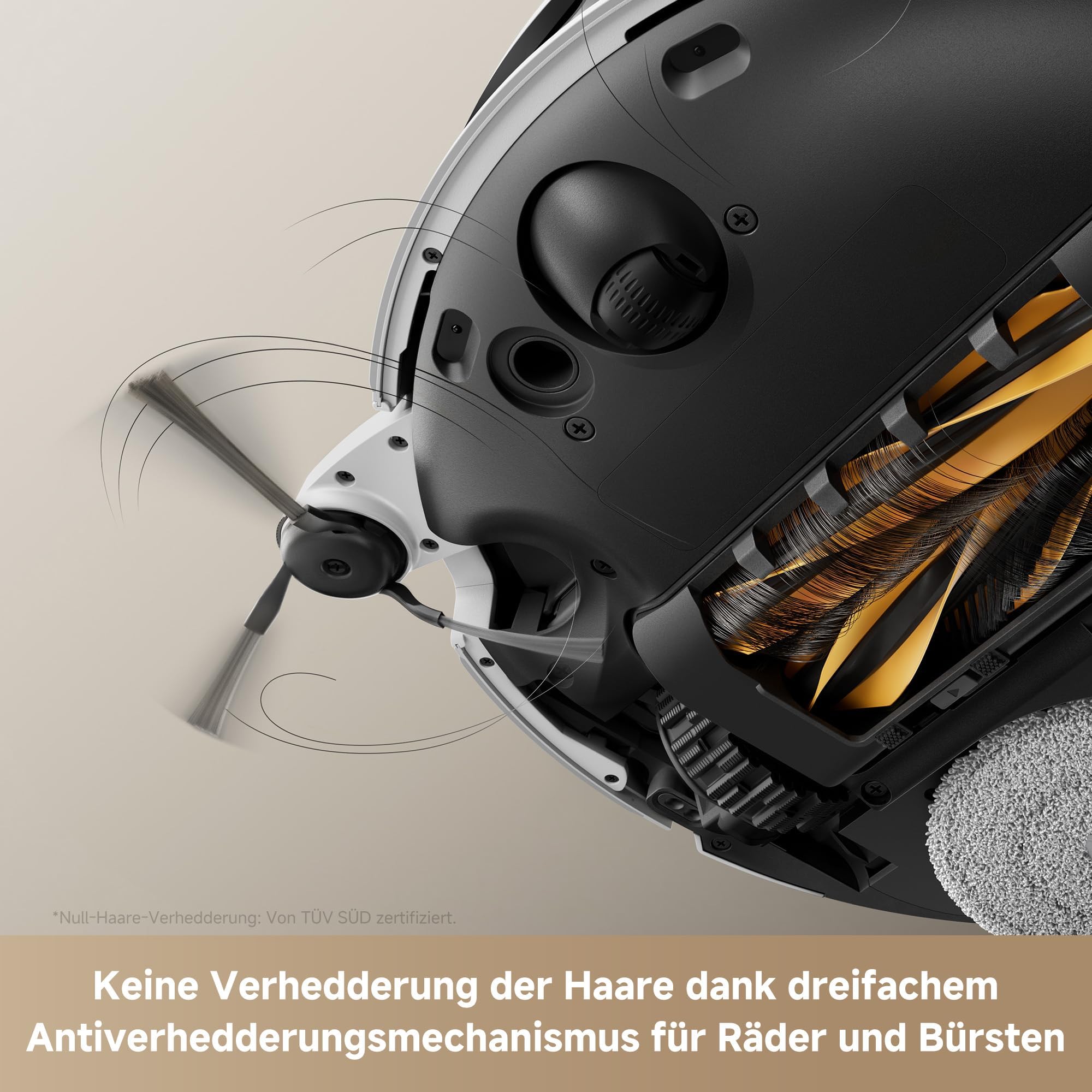 Mova V50 Ultra Complete Saugroboter mit Wischfunktion 24.000 Pa, 6cm Hindernisüberwindung, Liftable Navigation+RGB AI+LED, DuoSolution System, 80℃ Heißwasserwäsche & 63℃ Selbsttrocknung, Tricut Bürste 6