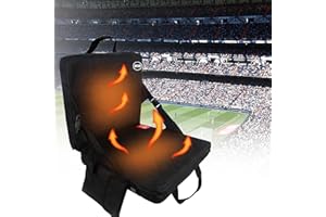 URMONA Portable Heated Stadium Seat, Thicken Heated Seat Cushion【No Power Bank】 USB Powered, Stadium Seats for Bleachers, 3 Level Heated Chair Pad,Foldable Heated Seat for Indoor, Outdoor, Sports