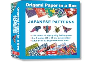Origami Paper in a Box - Japanese Patterns: 192 Sheets of Tuttle Origami Paper: 6x6 Inch Origami Paper Printed with 10 Differ
