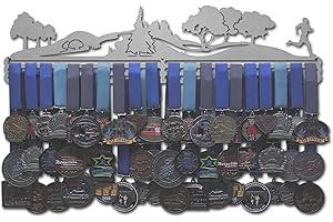 Allied Medal Hangers - Trailscape - Male or Female Runner - Multiple Size Options Available - Sports Awards Holder Display Hanger Rack