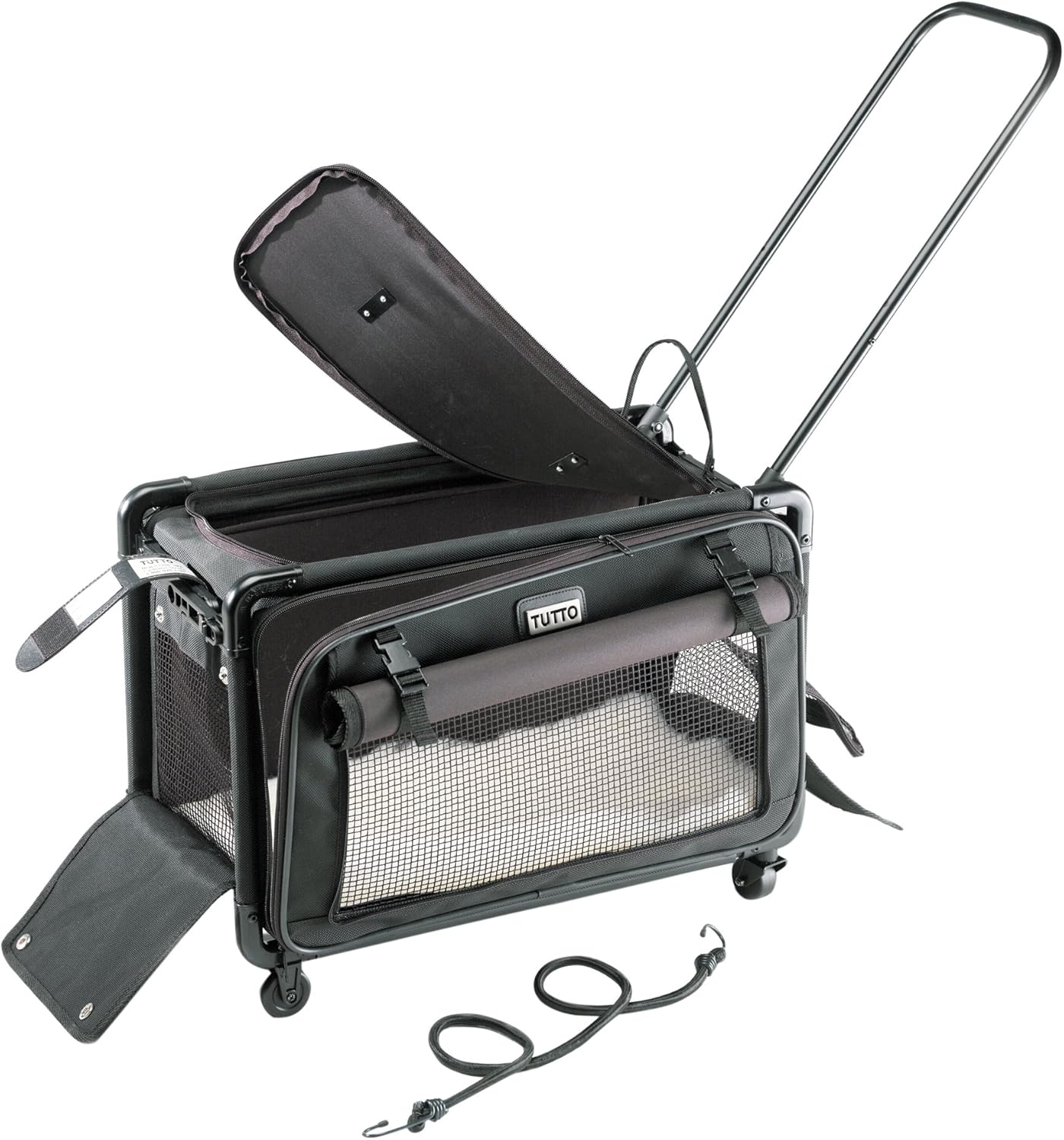 Tutto Medium Pet on Wheels Stroller, 20-Inch, Black : Pet Carrier Strollers : Pet Supplies