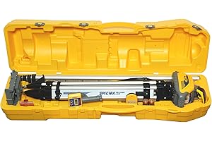 SPECTRA PRECISION Spectra HV101GC-2 Laser Kit with HV101 Laser Level, HR320 Receiver, GR152 15-ft Grade Rod in Inches, C59 Rod Clamp, Tripod, Remote Control, Wall Mount, Alkaline batteries, Case