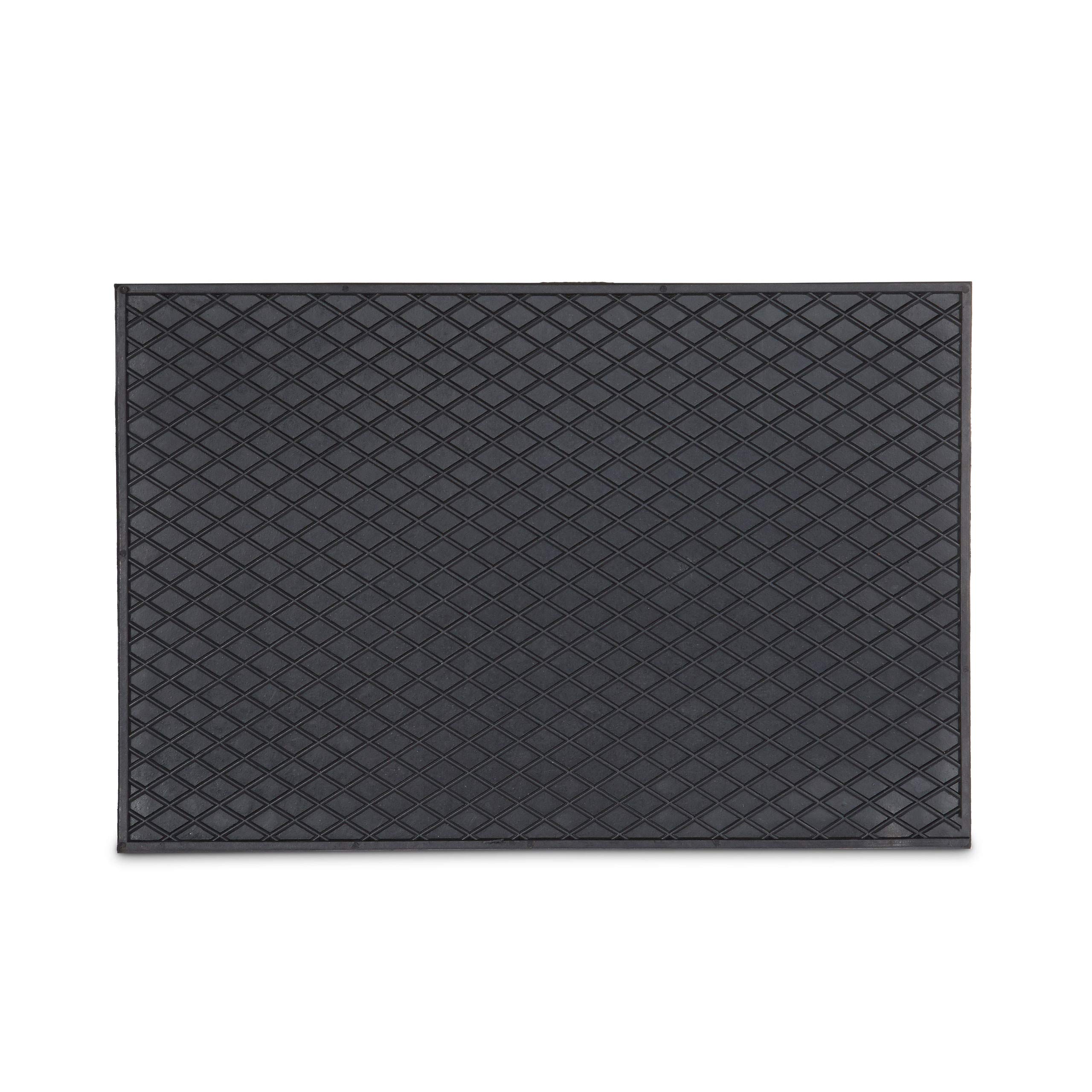 Relaxdays Rubber Doormat 60 x 40 cm Floor Mat made of 100% Rubber Anti-Slip Welcome Mat for Indoor & Outdoor Use, Black