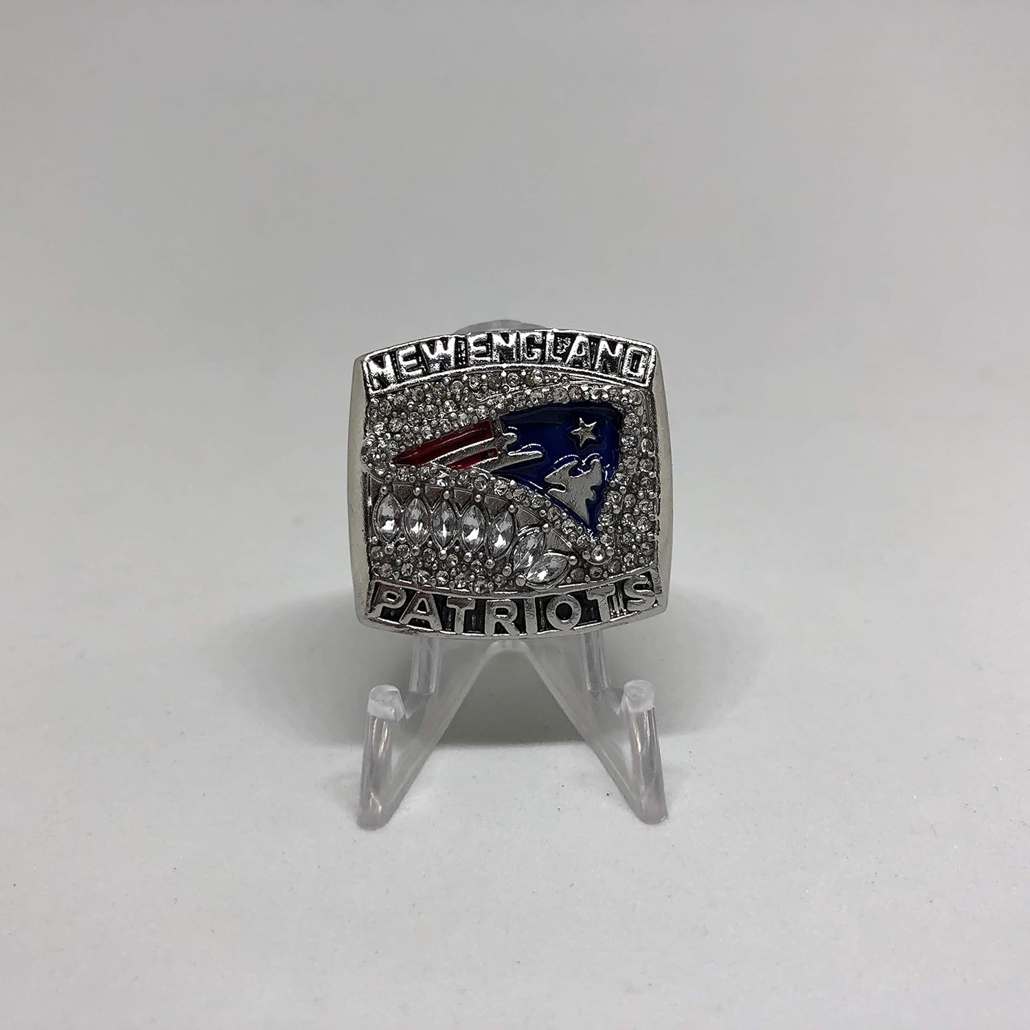 Usa Shipper Tom Brady 12 New England Patriots High Quality Replica 2011 Afc Championship Ring Size 12 Silver Colored Patriots Colored Logo At Amazon S Sports Collectibles Store