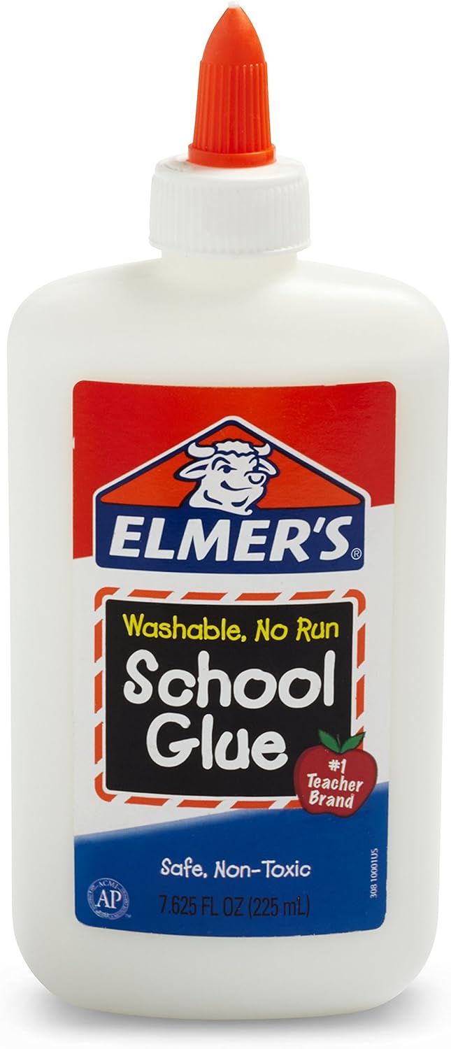 Elmer's Liquid School Glue, Washable, 7.625 Ounces, 6 Count - Great for Making Slime - E308NR: Office Products