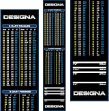 DESIGNA DARTS Non-Slip Darts Mat 60cm Blue with Oche & Checkout Design