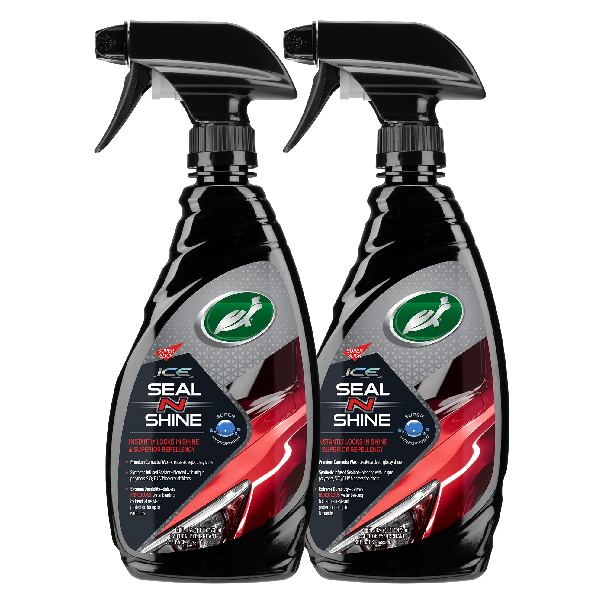Photo 1 of Turtle Wax 53875 ICE Seal N Shine Hybrid Sealant Spray Wax and Coating, Insane Water Beading with Paint Protection, Carnauba Infused for Ultimate High Gloss Finish, 16 oz. (Pack of 2)