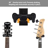 Sondery Guitar Hanger Wall Mount 3 Pack Auto Lock Adjustable Hook Holder view 2