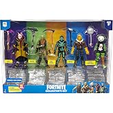 Fortnite Action Figures 15 Piece Collectors Set - 5 Character Figures, 5 Harvest Tools, 5 Building Materials - Spooky Team Leade