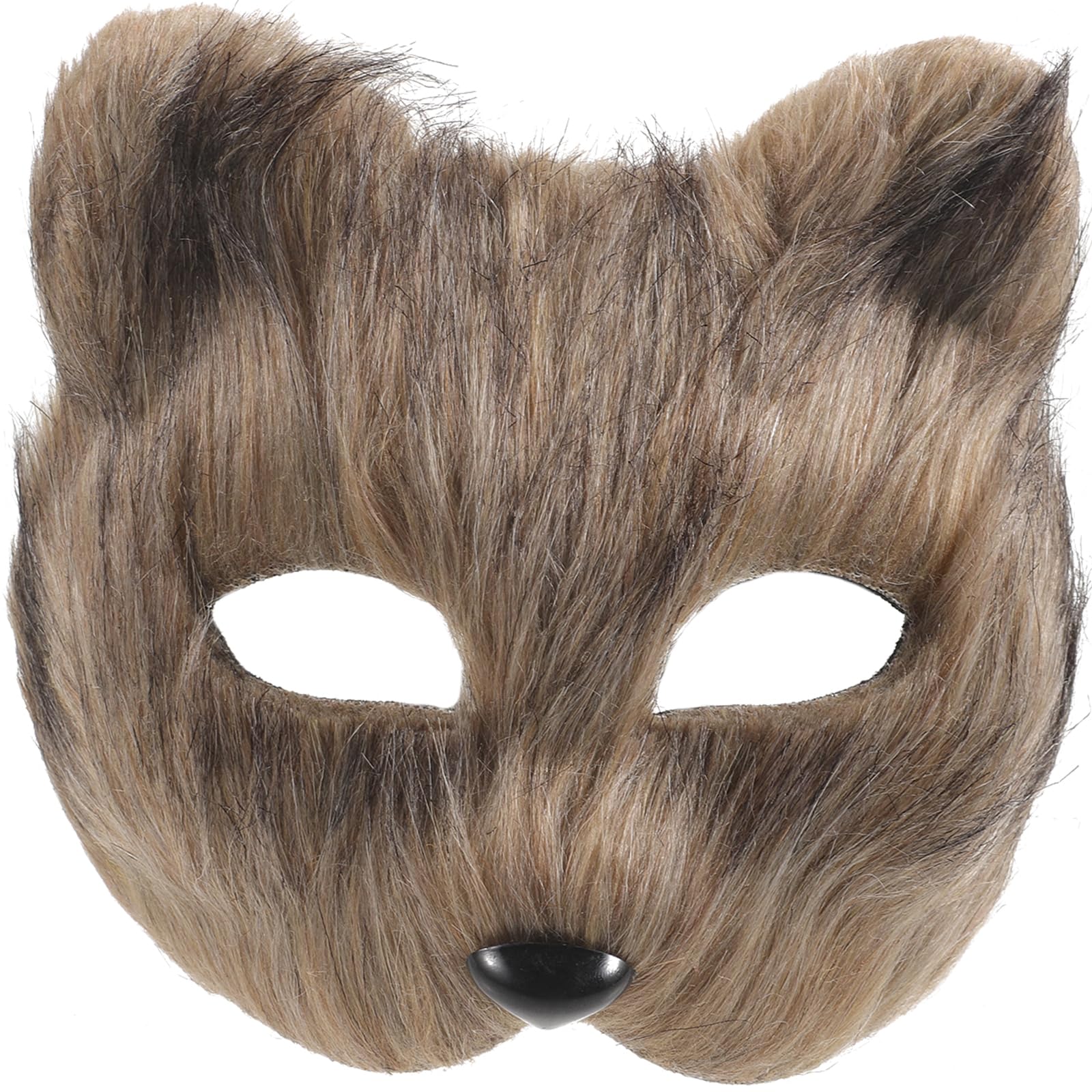 Holibanna Masquerade Fox Masks Japanese Fox Cat Masks Dress Up Party Atificial Cosplay for Halloween Carnival Masquerade Accessory (Grey)