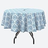 DYTXIII Round Outdoor Tablecloth with Umbrella Hole