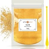HTVRONT Gold Mica Powder for Epoxy Resin - 3.5 oz (100 g) Nature Epoxy Resin Pigment Powder, Easy to Mix Mica Powder for Candle Making, Soap Making, Lip Gloss, Bath Bomb